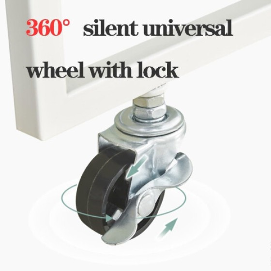 Rolling Storage Cart with Wheels, Slim Metal Organizer with Wire Basket, Multi-Functional Rack for Home, Office, Bathroom